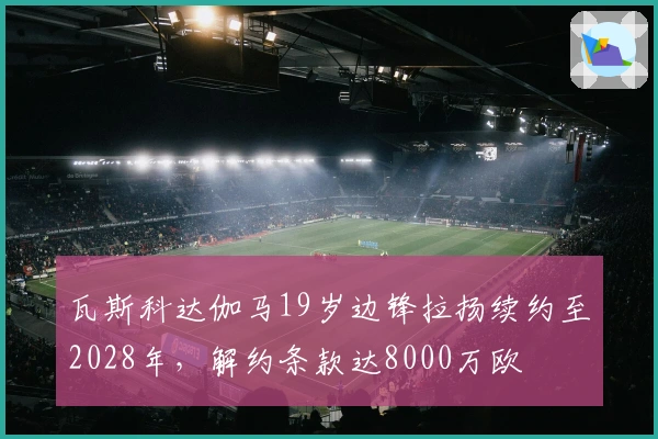 瓦斯科达伽马19岁边锋拉扬续约至2028年，解约条款达8000万欧
